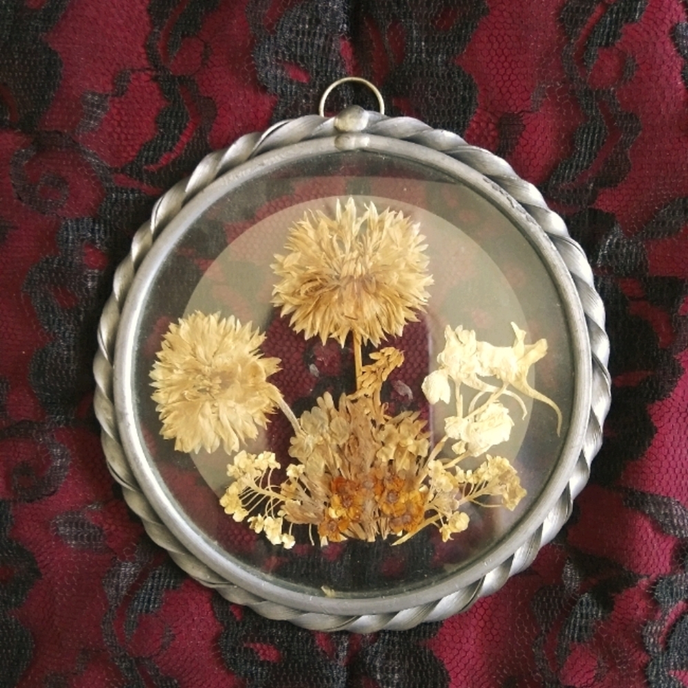 Vintage floral sun catcher wall decor
